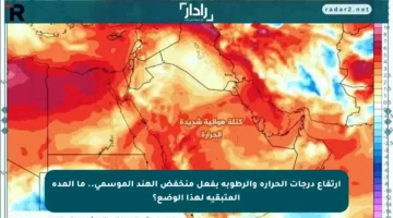 ارتفاع درجات الحرارة والرطوبة بفعل منخفض الهند الموسمي.. ما المدة المتبقية لهذا الوضع؟